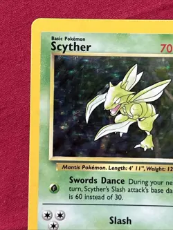 Scyther 10/64 Holo Shiny Card Excellent Condition Pokemon (T71) - Image 3
