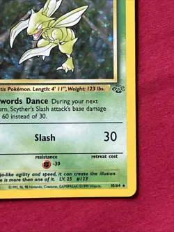 Scyther 10/64 Holo Shiny Card Excellent Condition Pokemon (T71) - Image 5