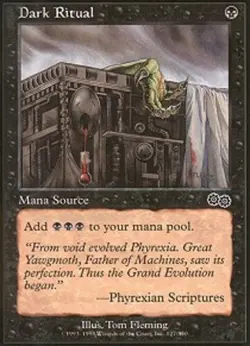 Dark Ritual ~ Heavily Played Urza's Saga MTG Magic UltimateMTG Black Card - Image 1