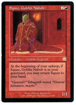 1X SQUEE GOBLIN NABOB [MMQ - MERCADIAN MASQUES] - VINTAGE [MODERATELY PLAYED] - Image 1