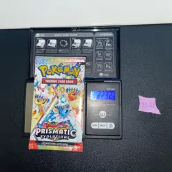 GOD PACKU 22.32g VERY HEAVY Prismatic Evolutions Pokemon Sealed Booster Pack New - Image 1