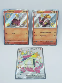 Shiny Skeledirge - Crocalor - Fuecoco - SVP 079 080 081 - Pokemon TCG Promo - Image 1