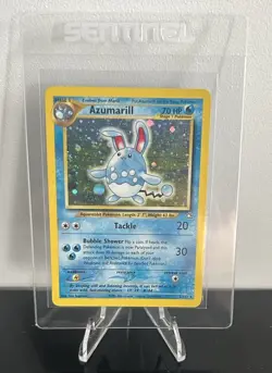 Pokemon TCG Azumarill Neo Genesis Holo Card 2/111 Rare LP - Image 1