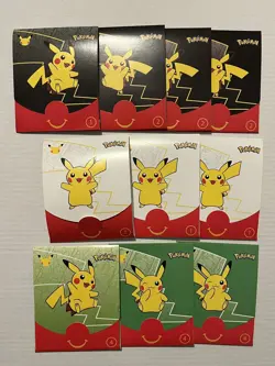Pokemon 25th Anniversary McDonald’s Happy Meal EMPTY Card Wrappers Games Pikachu - Image 1