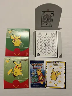 Pokemon 25th Anniversary McDonald’s Happy Meal EMPTY Card Wrappers Games Pikachu - Image 4
