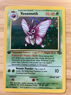 Pokemon TCG Venomoth Jungle 13/64 Holo 1st Edition Holo Rare - Image 1