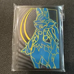 Pokemon ETB Sleeves - Mega Evolution Lucario Sealed New 65 Sleeves - Image 1