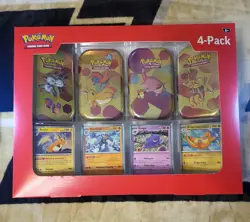 Pokemon 151 Mini Tin 4-Pack Sam’s Club Exclusive Display • Sealed Set w/ Promos - Image 1