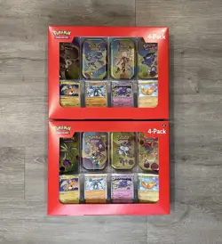 Pokemon 4 Mini Tins + 4 Promo Cards Bundle (151) SAMS CLUB EXCLUSIVE [lot of 2] - Image 1