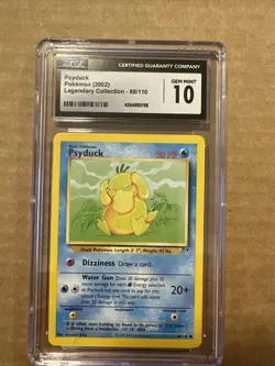 Pokemon CGC 10 GEM MINT 2002 Psyduck Legendary Collection Card #88 - Image 1