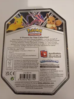 Pokemon Sword and Shield Eevee V Power Tin 2020 - Factory Sealed - Image 3