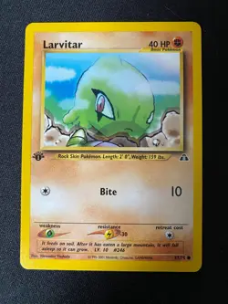 Larvitar 57/75 1st Edition - Neo Discovery 2001 LP - Pokemon TCG Card - Image 1