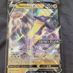 Pokemon Card Toxtricity V 070/192 Rebel Clash STAMPED Promo Jumbo Sealed N/M - Image 1