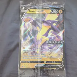 Pokemon Card Toxtricity V 070/192 Rebel Clash STAMPED Promo Jumbo Sealed N/M - Image 3