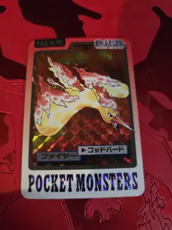 LP- Moltres No.146 Pokemon card Bandai 1997 Prism Holo Japanese Nintendo - Image 1