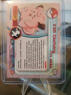 Pokemon TCG Clefairy Topps #35 Pink Foil Tv Animation Edition EXCELLENT - Image 1