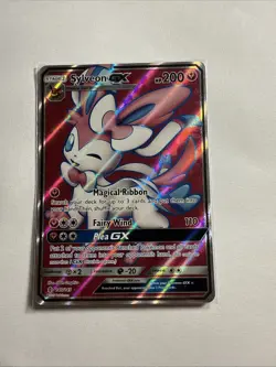 Sylveon GX (Full Art) 140/145 Sun & Moon Guardians Rising Holo Pokemon Card - Image 1