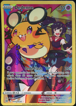 Dedenne TG07/TG30 Brilliant Stars 2022 Trainer Gallery Holo Pokemon Card HP Dent - Image 1