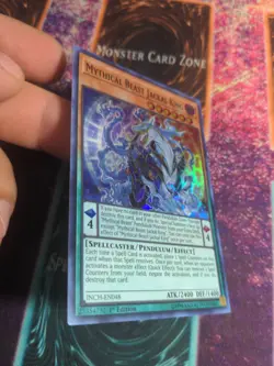Yu-Gi-Oh! Mythical Beast Jackal King INCH-EN048 1st Edition Super Rare NM a1/ - Image 2
