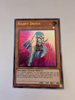 Righty Driver DUPO-EN032 Duel Power 1st Edition Ultra Rare NM Yugioh! - Image 1