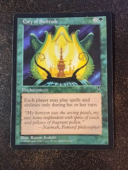 1x City of Solitude rare enchantment card - Visions - NM/VG - Image 1
