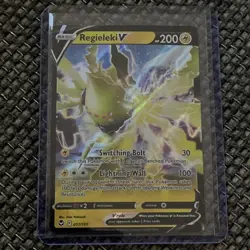 Pokemon Card Regieleki V 057/195 Half Art Silver Tempest LP - Binder Copy - Image 4