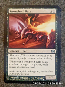 Stronghold Rats Future Sight UNLPAYED Uncommon MAGIC GATHERING CARD (DS3D1F8) - Image 1