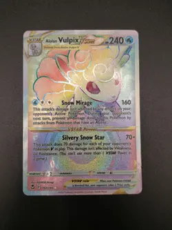 Alolan Vulpix VSTAR - 197/195 - Pokemon Silver Tempest Secret Rare Card NM Holo - Image 1