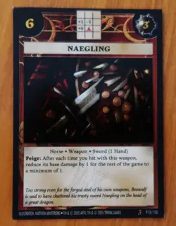 ANACHRONISM, NAEGLING PROMO CARD, HISTORY CHANNEL GAME, SOME EDGE DEFECTS - Image 1