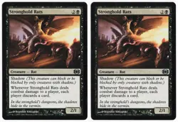 Stronghold Rats x2 2x 2007 Future Sight Black Uncommon Creature MTG SP - NM AZ2 - Image 1