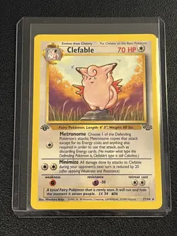 Pokemon Jungle Set 1st Edition Clefable 17/64 LP-MP - Image 3