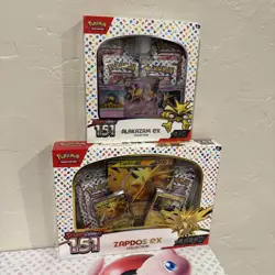 NEW- Pokemon Scarlet & Violet 151 Zapdos & Alakazam EX Collection Box Lot-Sealed - Image 1
