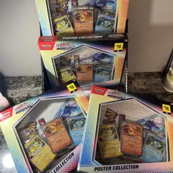 4PC Pokemon TCG Prismatic Evolutions Sealed Poster Collection Brand New 2postr - Image 1