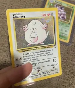 Pokemon Lot of 2 Chansey & Nidoking Holo Rare WOTC Base Set 2 LP MP - Image 3