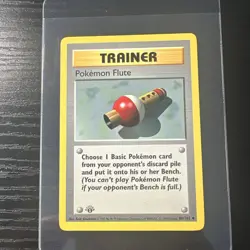 Pokemon Flute 1st Edition Base Set Uncommon WOTC Vintage Pokemon - Image 1