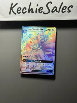 Pokemon TCG NM-Mint Alolan Ninetales GX SV53/SV94 Hidden Fates - Image 1