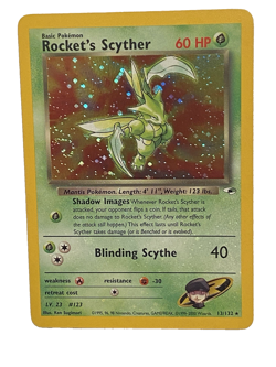 Pokemon TCG Team Rocket's Scyther Gym Heroes Holo Unlimited LP - Image 1