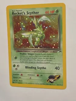 Pokemon TCG Team Rocket's Scyther Gym Heroes Holo Unlimited LP - Image 4