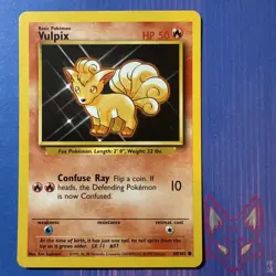 Base Set - LP - Vulpix 68/102 Pokemon Vintage WOTC English (US Seller) - Image 1