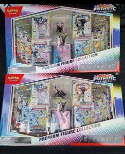 Pokemon Prismatic Evolutions Premium Figure Collection Lot Of 2 Fast Shipping! - Image 1