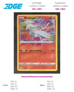 Reshiram 017/072 Pokemon TCG Amazing Rare Shining Fates Near Mint - Image 1