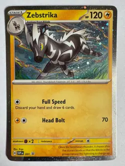 Pokemon TCG: Destined Rivals - Zebstrika (201/SV-P) SV Black Star Promo - Image 1