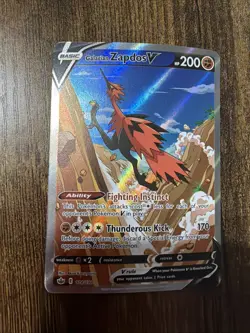 Pokemon TCG Chilling Reigns Galarian Zapdos V 174/198 Alternate Art Ultra Rare - Image 1