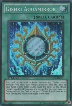 Yugioh! MP Gishki Aquamirror - HA05-EN055 - Super Rare - 1st Edition Moderately - Image 1