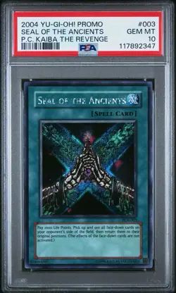 2004 Yu-Gi-Oh! Seal Of The Ancients Power Of Chaos Kaiba PCK Secret Rare PSA 10 - Image 1