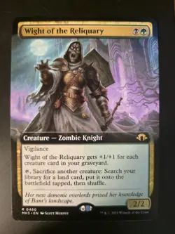 Wight of the Reliquary NM EXTENDED ART Modern Horizons 3 MTG FREE SHIPPING - Image 1