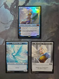 Mu Yanling, Sky Dancer (Foil) w/ Elemental Bird Token & Emblem (M20) - Image 1