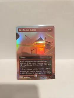 MTG Fire Nation Turret (Borderless Foil) Avatar Eternal Legal 64 NM - Image 1