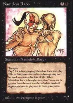 MTG Nameless Race, The Dark, Heavily Played, English - Image 1