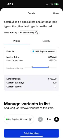 Magic: The Gathering Volcanic Island Revised Edition Rare Dual Land - Image 2